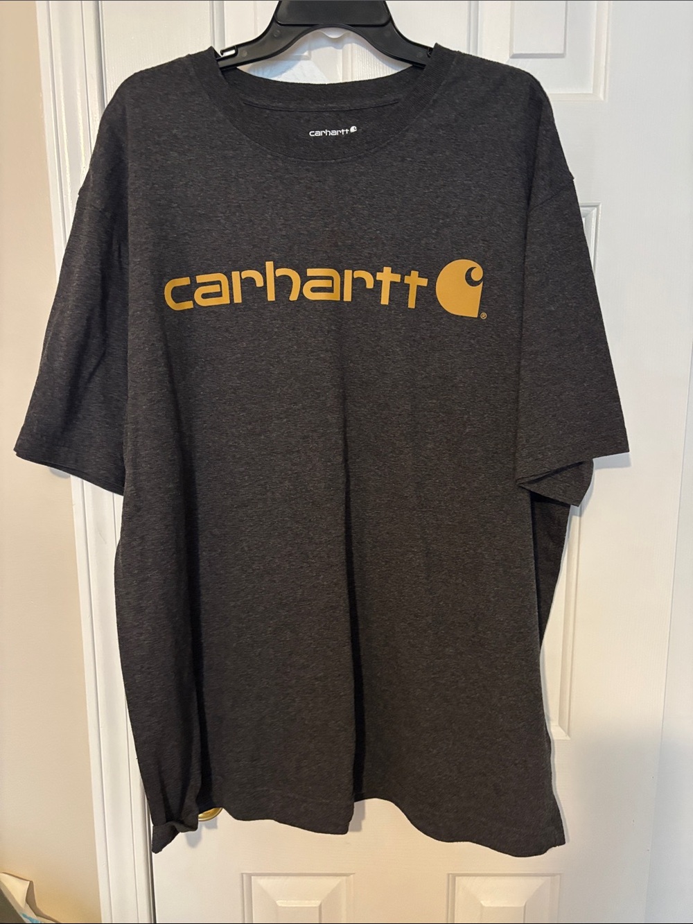 Carhartt Charcoal Short-Sleeve Tee with Gold Logo